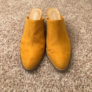 Old Navy Faux Suede Mule Booties